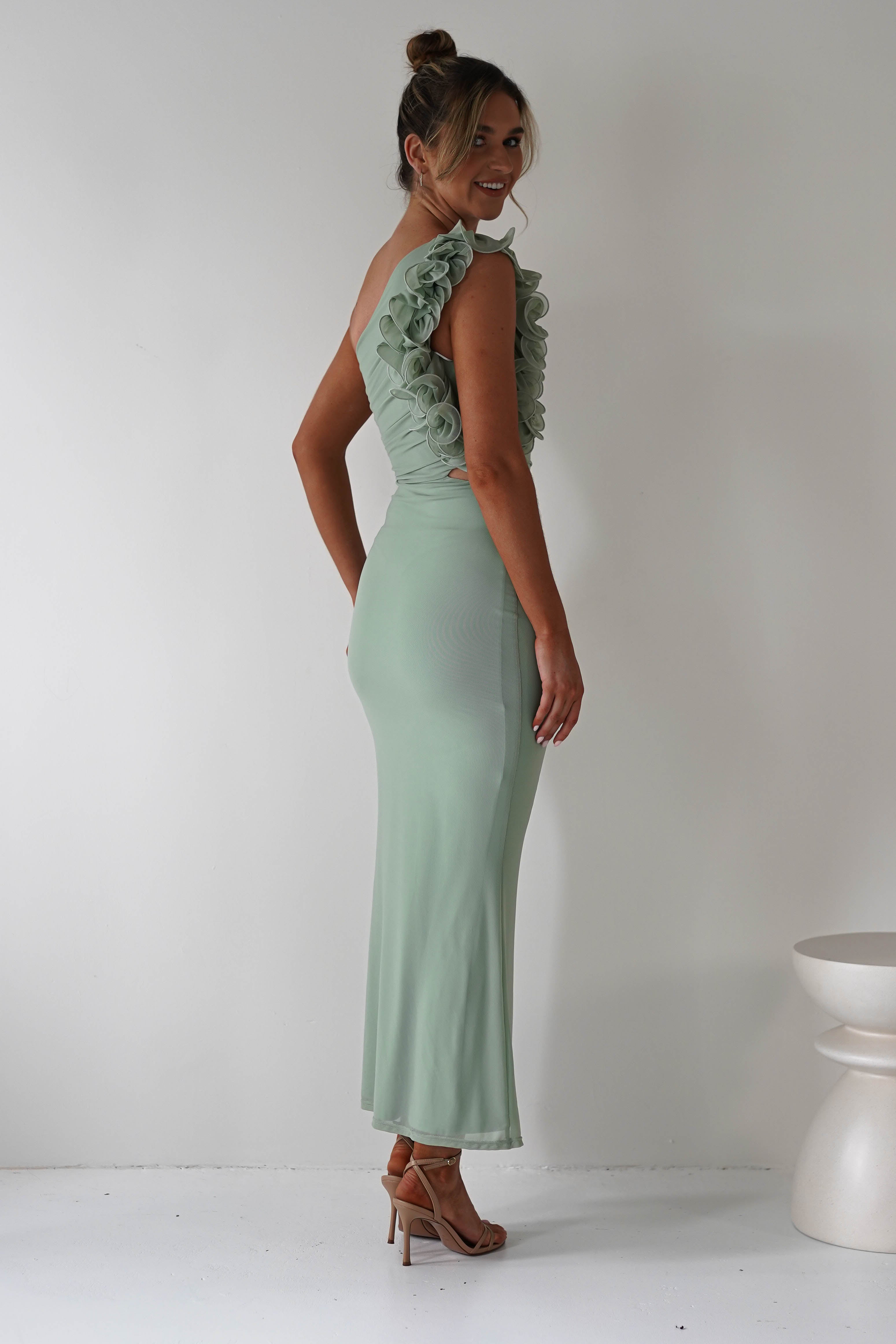 Vestido Sydney Verde-Sálvia