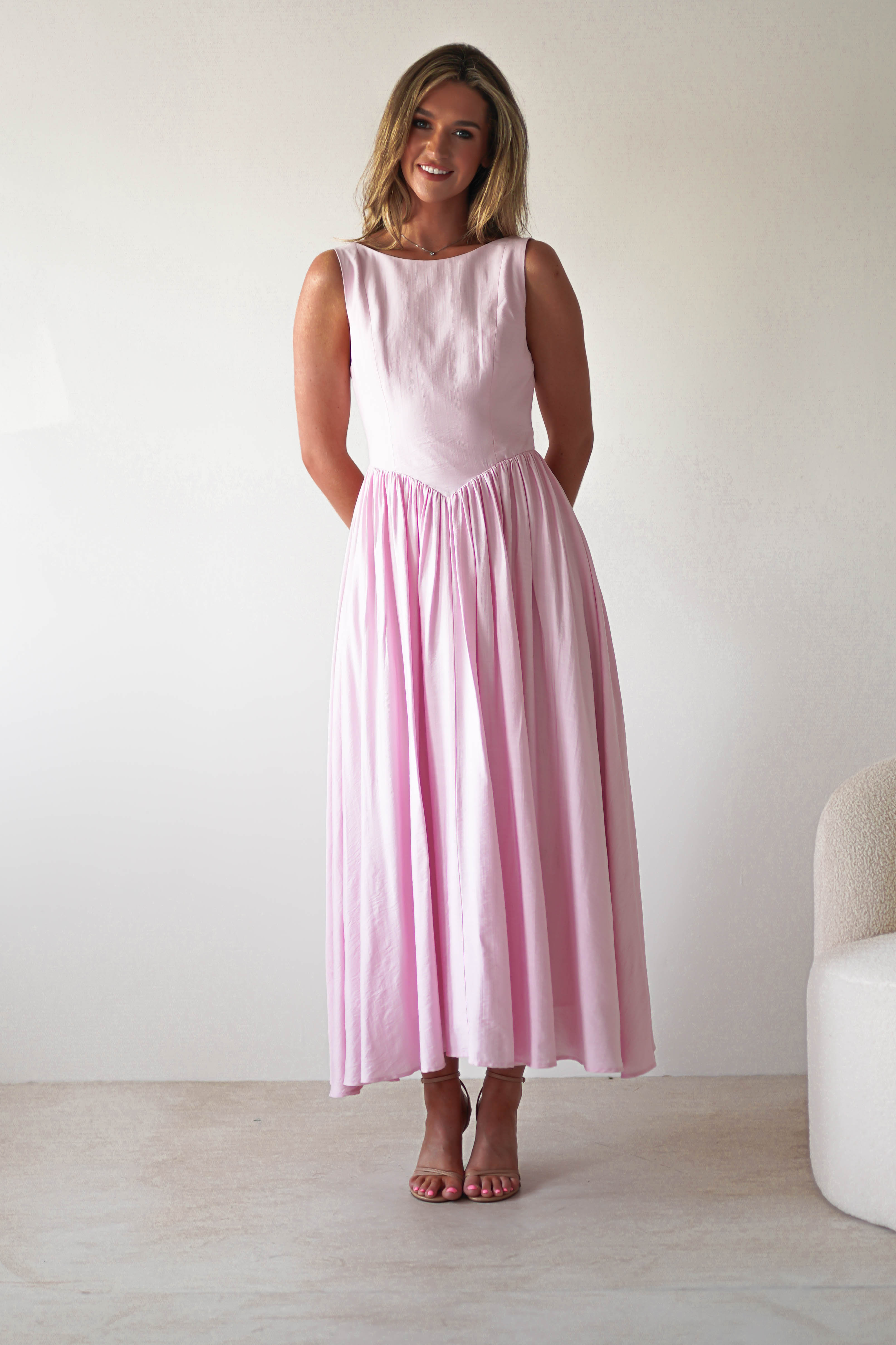 Vestido Monroe Rosa
