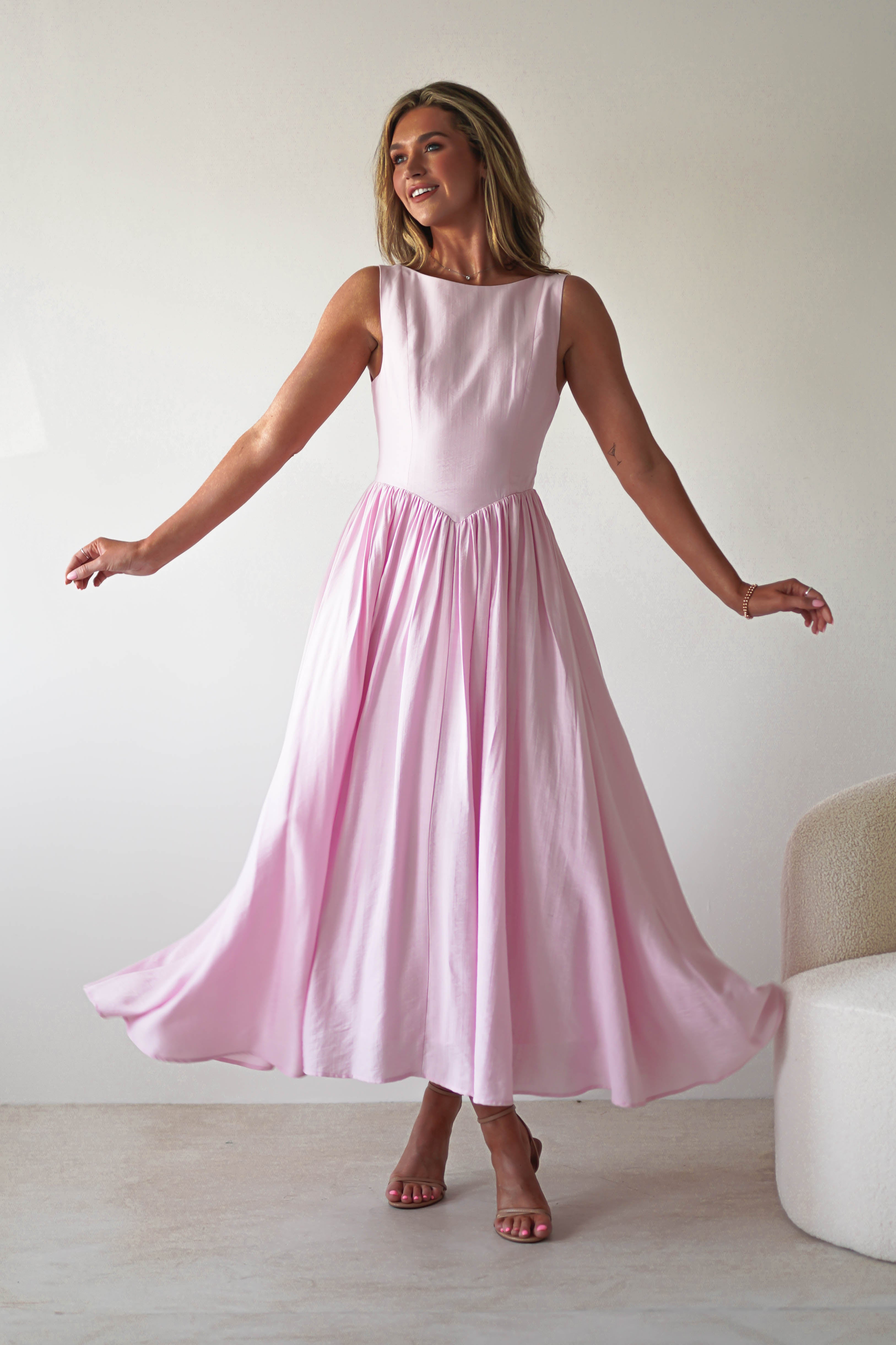 Vestido Monroe Rosa