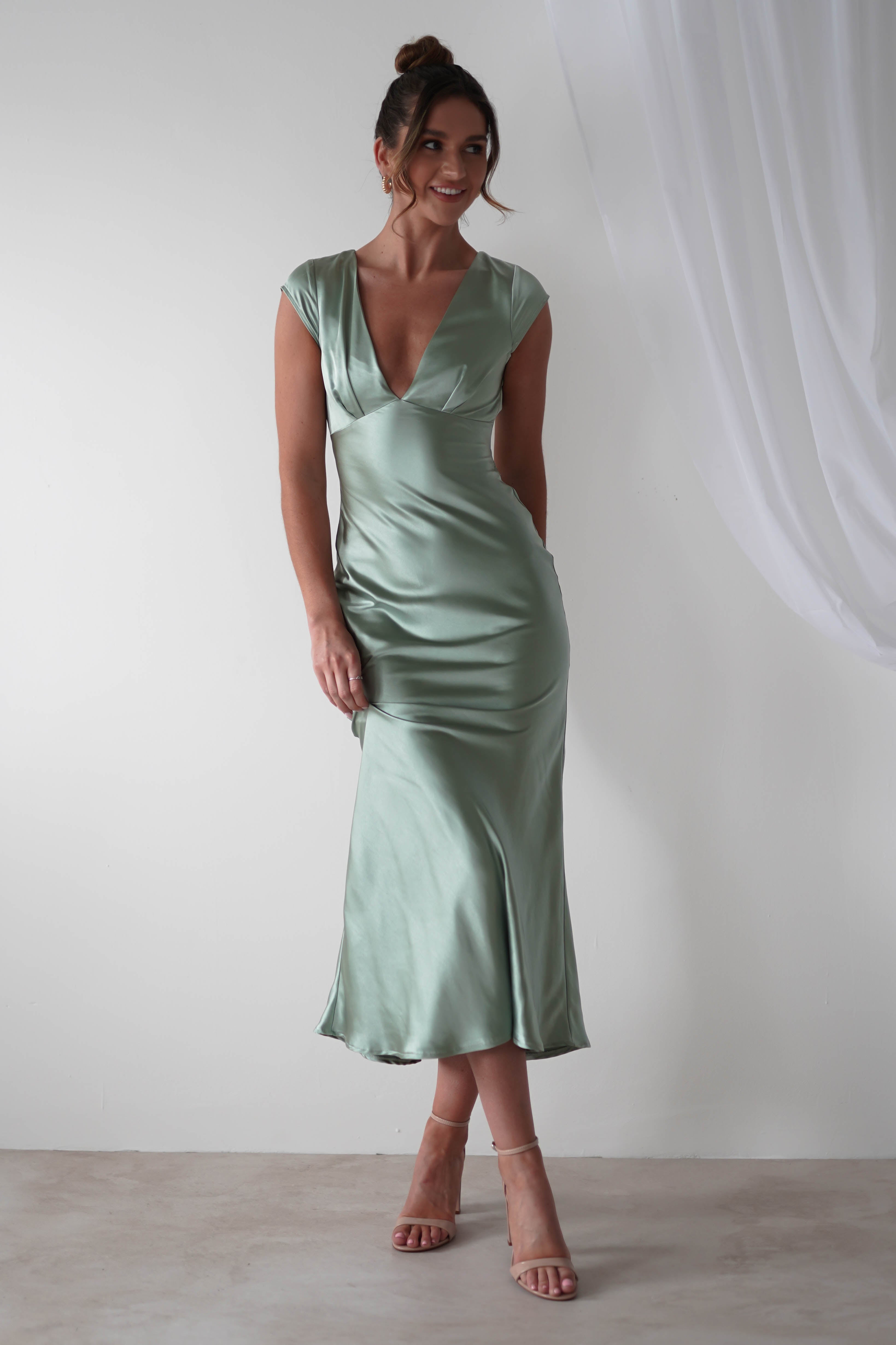 Vestido Nellie Verde Sálvia