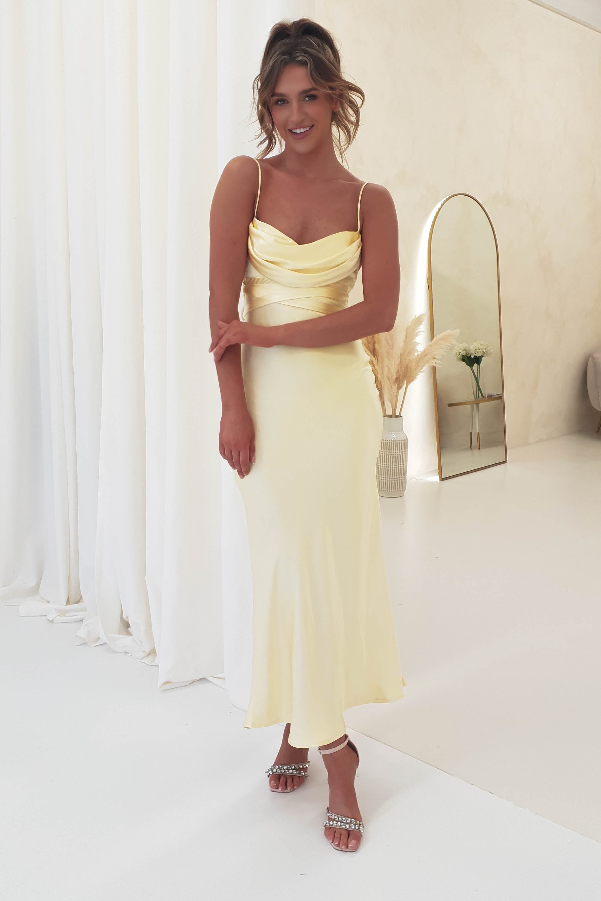 Vestido Everleigh Amarelo manteiga