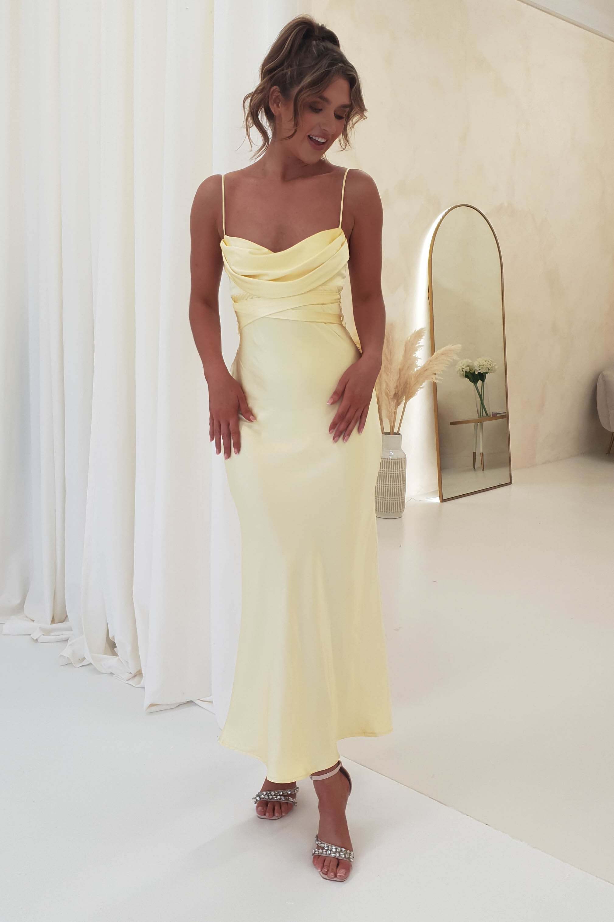 Vestido Everleigh Amarelo manteiga