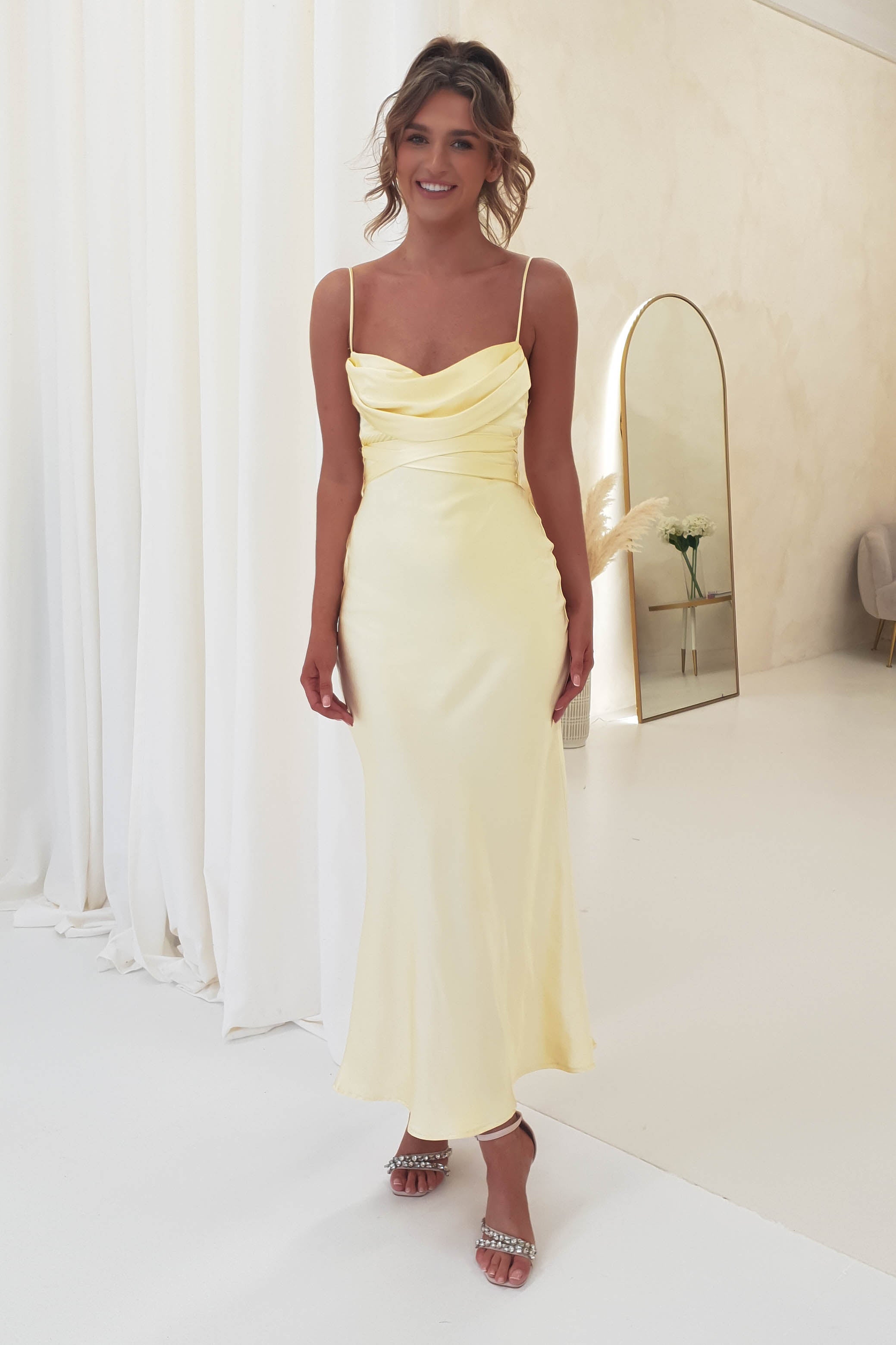 Vestido Everleigh Amarelo manteiga