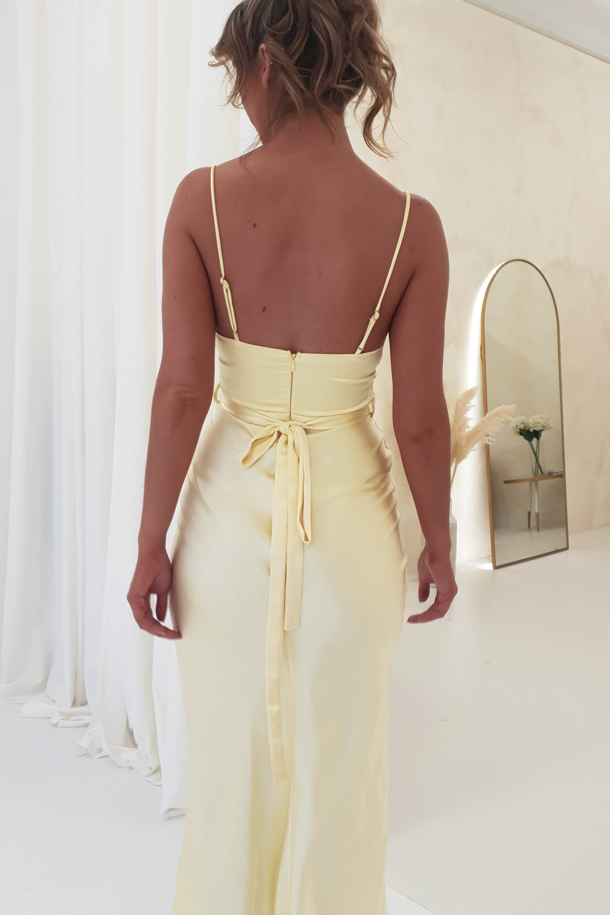 Vestido Everleigh Amarelo manteiga