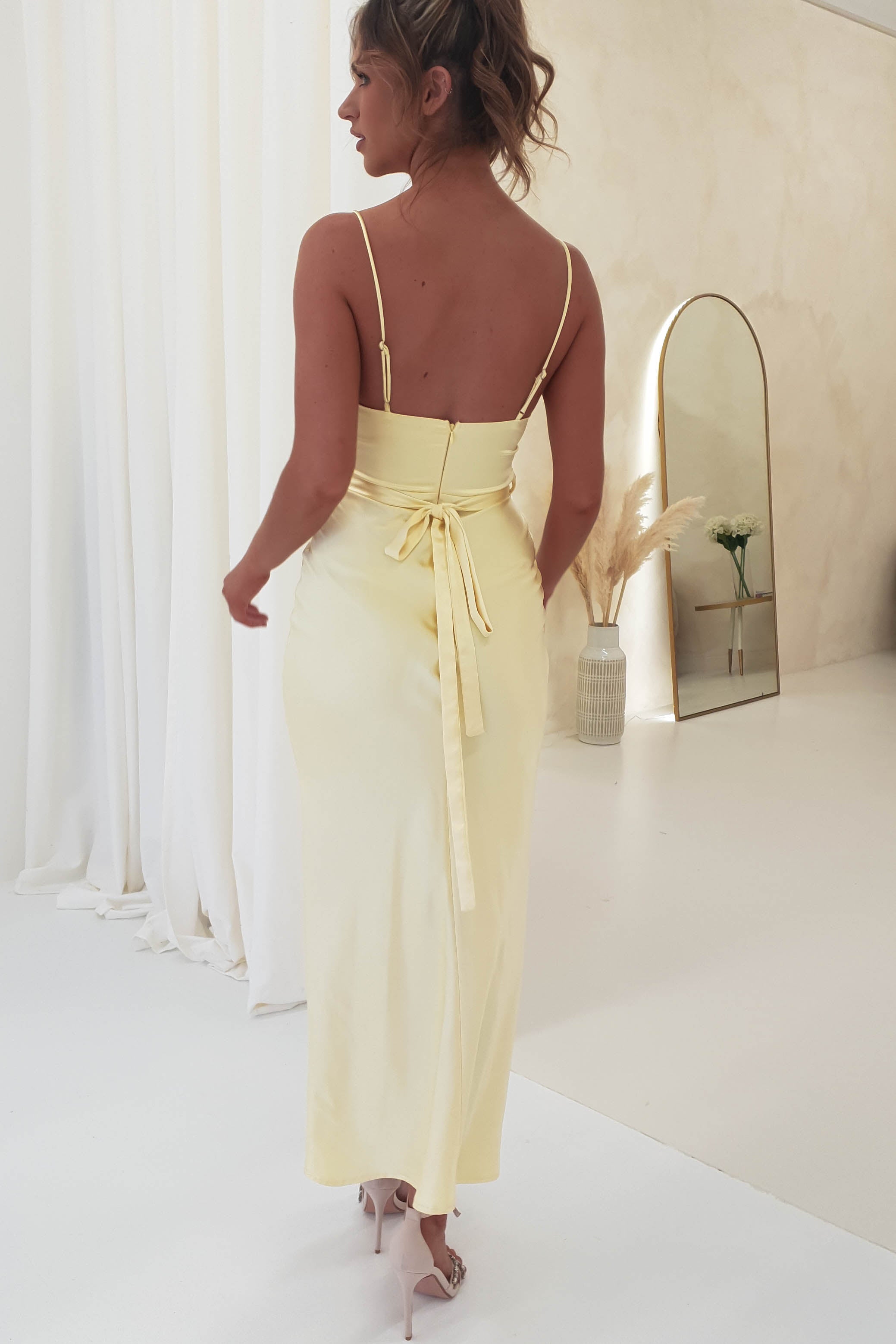 Vestido Everleigh Amarelo manteiga