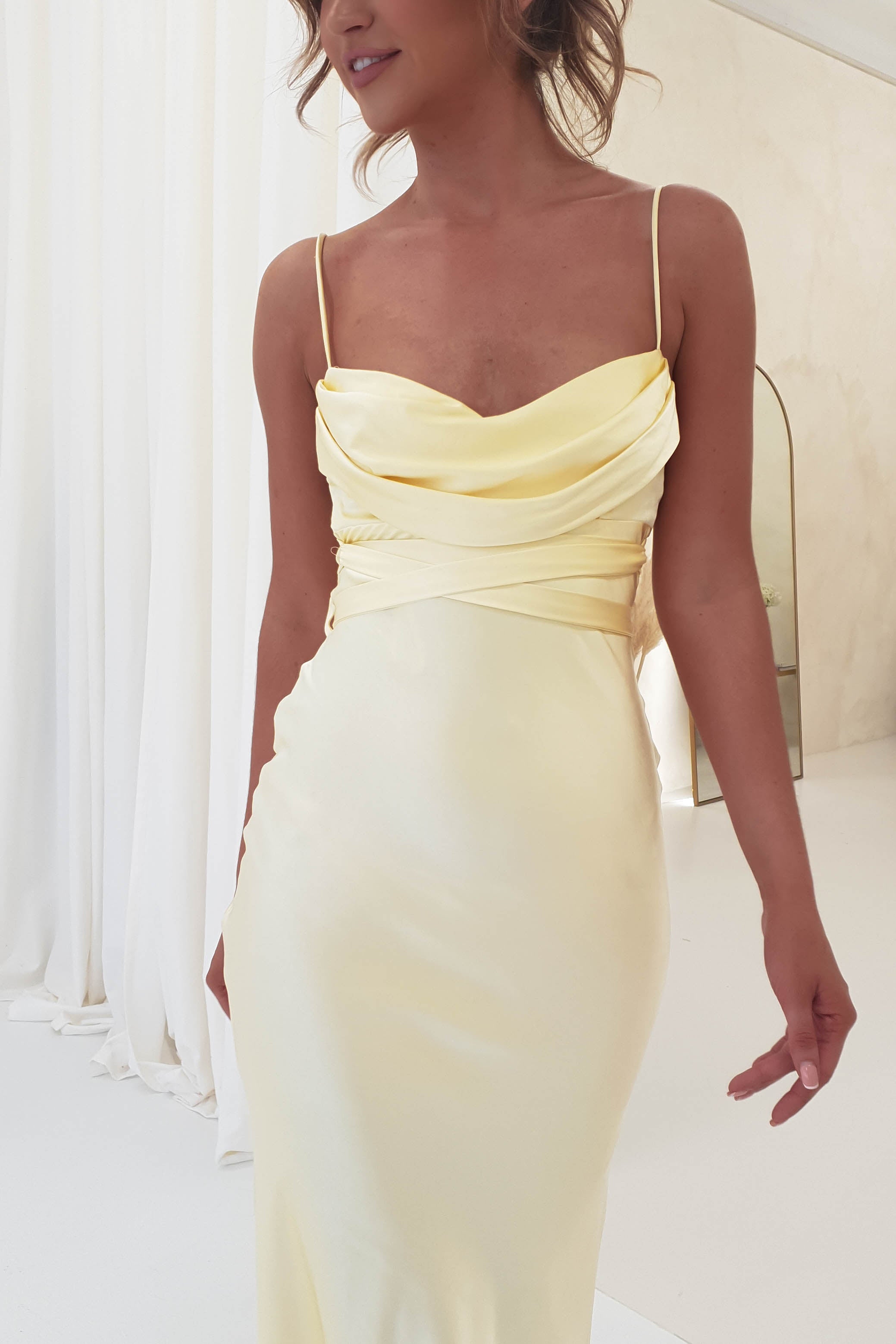 Vestido Everleigh Amarelo manteiga