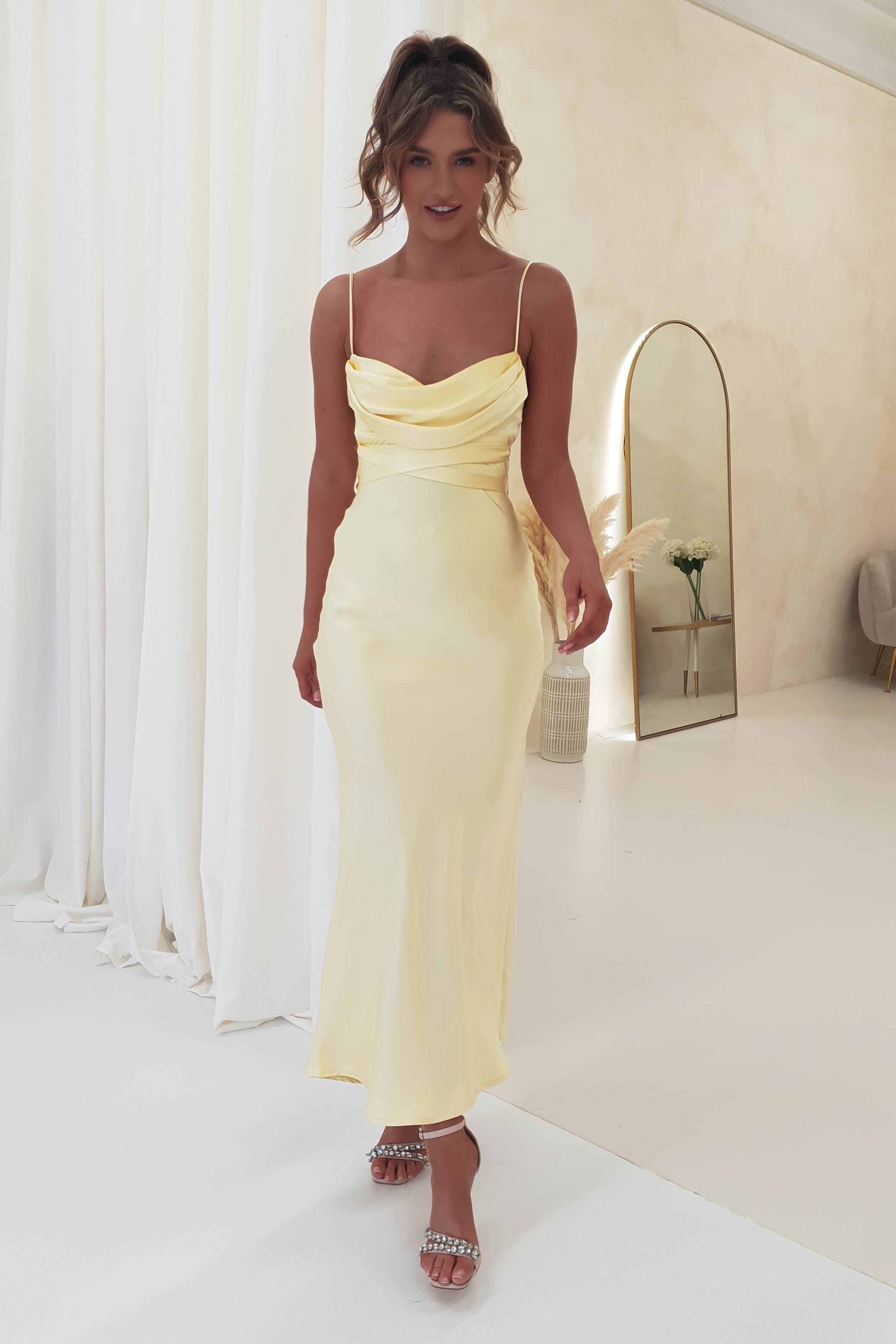 Vestido Everleigh Amarelo manteiga
