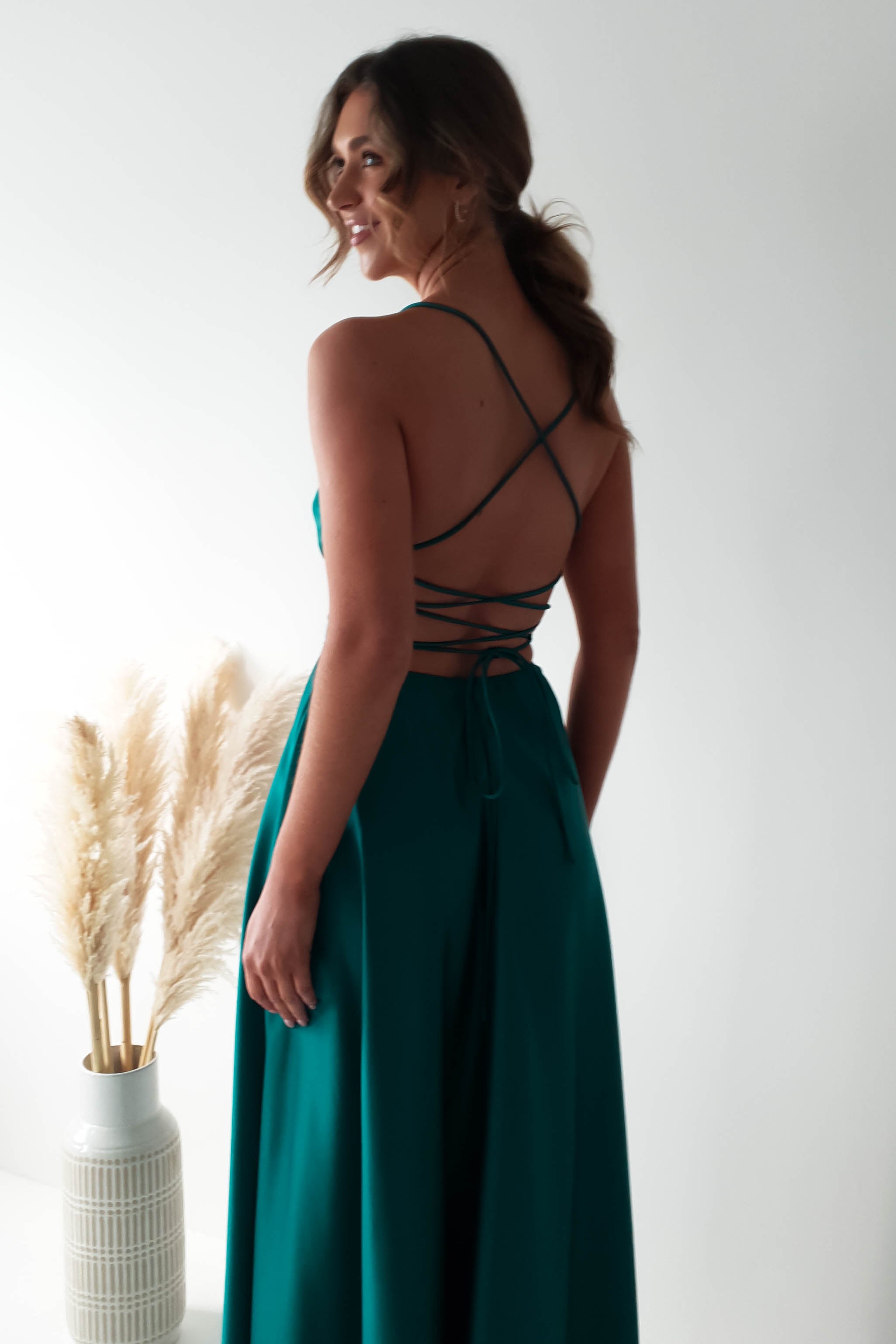 Vestido Shantal Verde-Azulado
