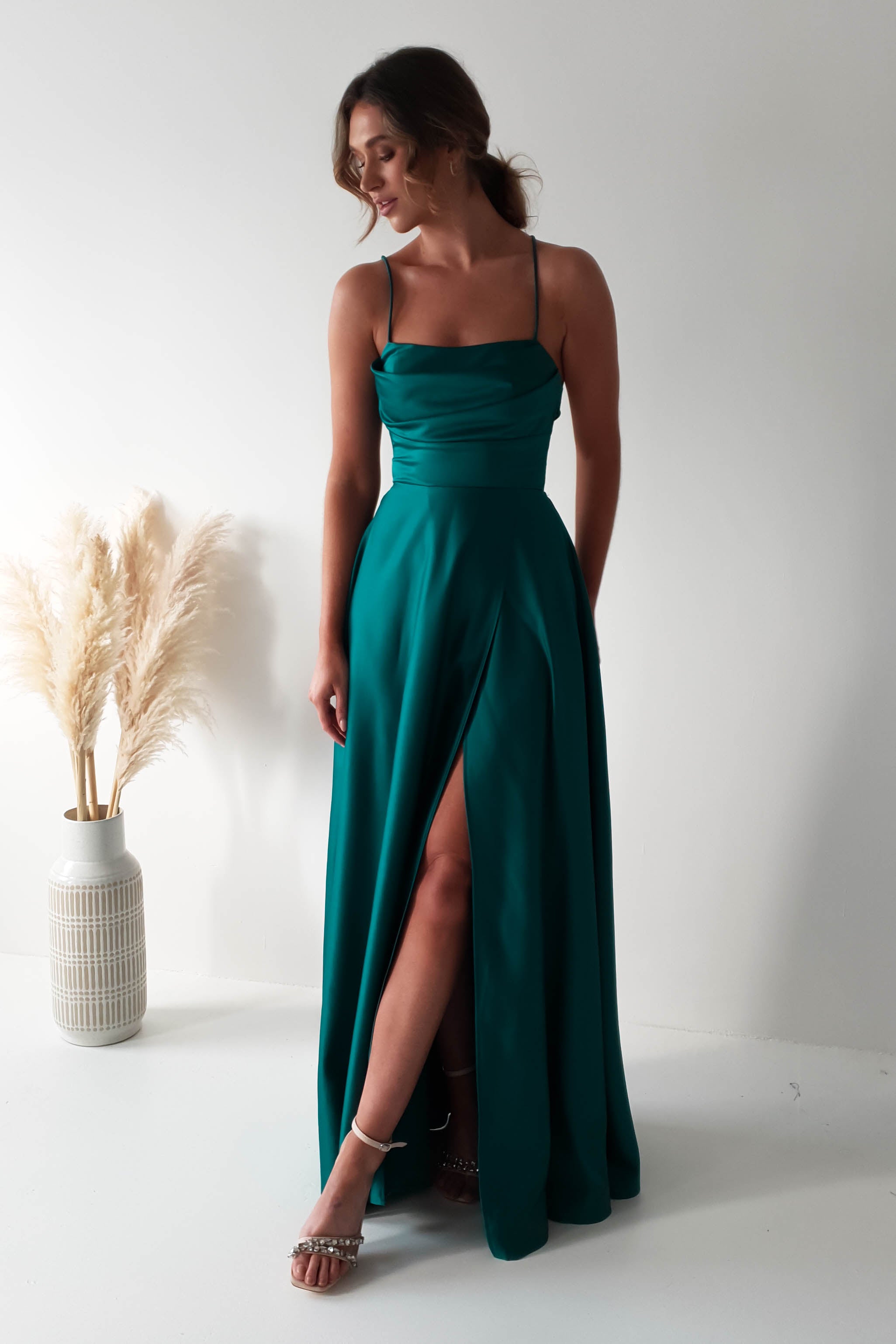 Vestido Shantal Verde-Azulado