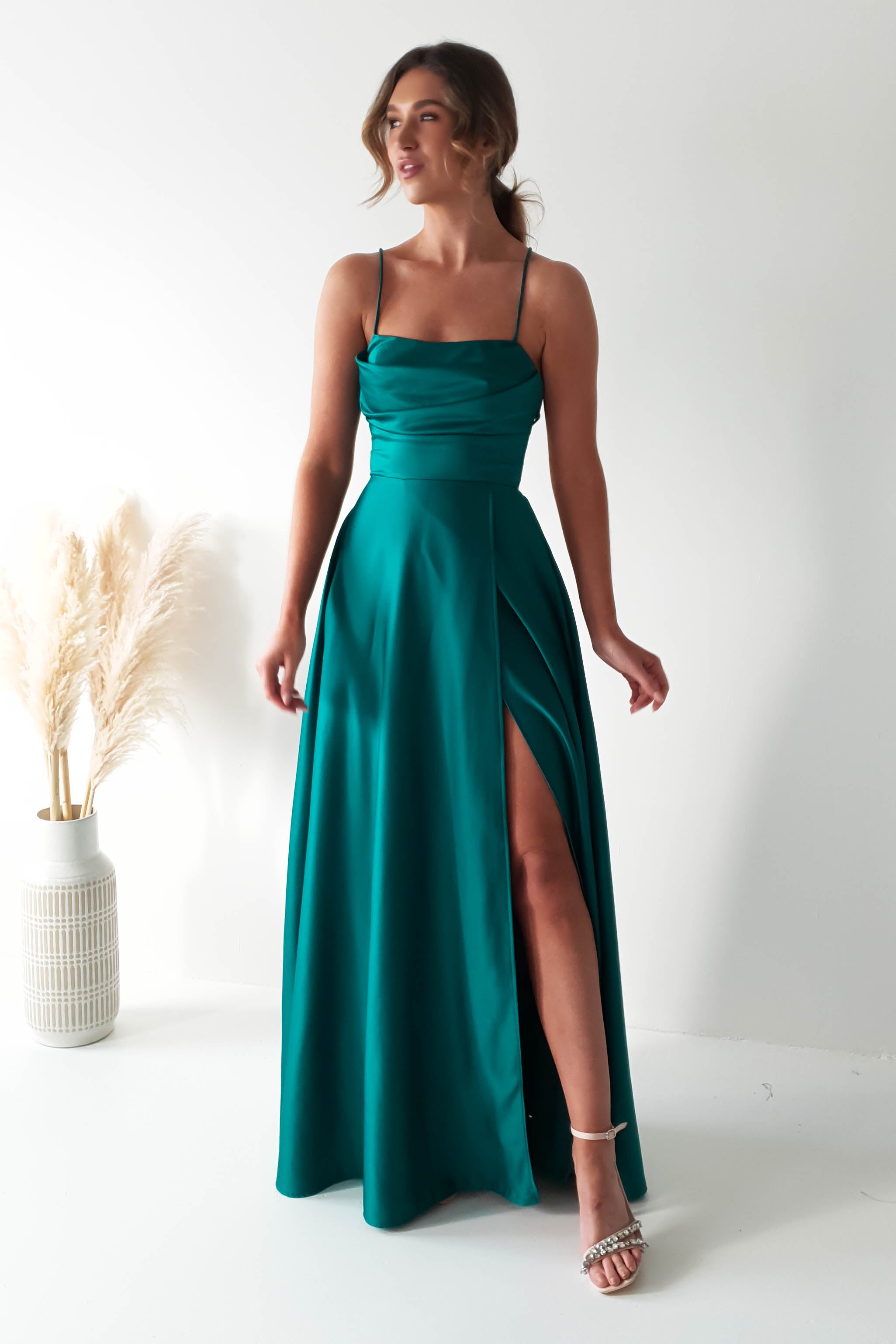Vestido Shantal Verde-Azulado